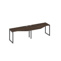 А4 А4 053-2 ДР (Дуб ристретто/Антрацит) Рабочая станция опоры QUATTRO столы Техно 2х140