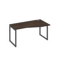 А4 А4 066 ДР (Дуб ристретто/Антрацит) Стол эргономичный правый "Техно" на металлокаркасе QUATTRO