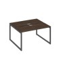 А4 А4 171 ДР (Дуб ристретто/Антрацит) Рабочая станция на каркасе QUATTRO столы 2х140