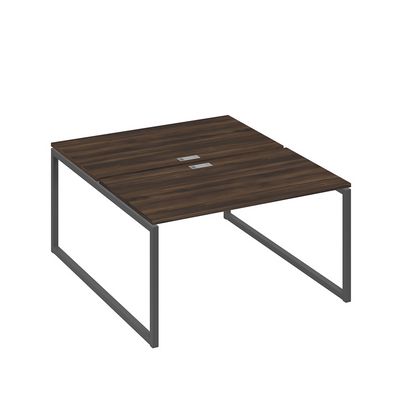 А4 А4 177 ДР (Дуб ристретто/Антрацит) Рабочая станция на каркасе QUATTRO столы 2х140