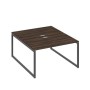 А4 А4 177 ДР (Дуб ристретто/Антрацит) Рабочая станция на каркасе QUATTRO столы 2х140