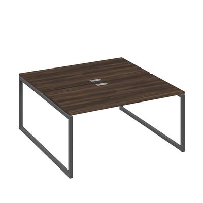 А4 А4 178 ДР (Дуб ристретто/Антрацит) Рабочая станция на каркасе QUATTRO столы 2х160