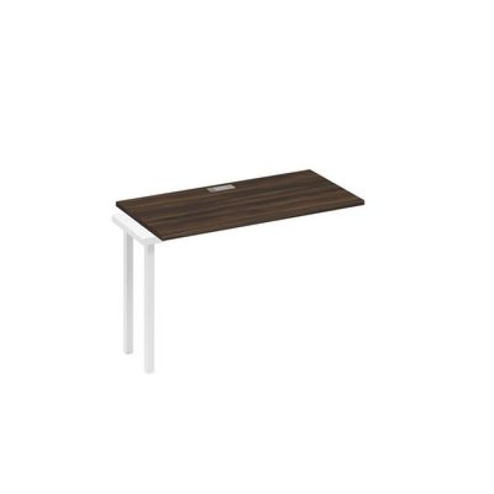 А4 Б4 003-1 ДР Секция стола 120 рабочей станции на каркасе QUATTRO, дуб ристретто, белый