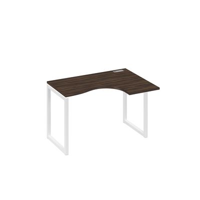 А4 Б4 032 ДР (Дуб ристретто/Белый) Стол эргономичный правый "Классика" на металлокаркасе QUATTRO