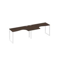 А4 Б4 033-2 ДР (Дуб ристретто/Белый) Рабочая станция QUATTRO 2х140 столы Классика эргономичные