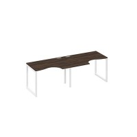 А4 Б4 041-2 ДР (Дуб ристретто/Белый) Рабочая станция QUATTRO 2х120 столы Классика эргономичные