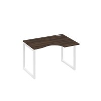 А4 Б4 042 ДР (Дуб ристретто/Белый) Стол эргономичный правый "Классика" на металлокаркасе QUATTRO