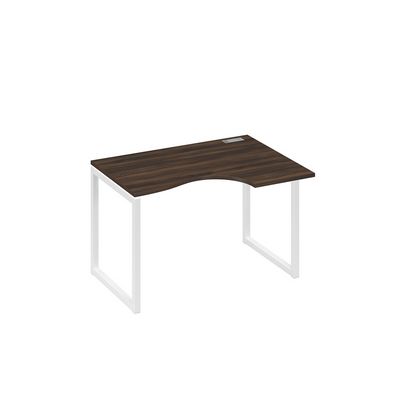 А4 Б4 042 ДР (Дуб ристретто/Белый) Стол эргономичный правый "Классика" на металлокаркасе QUATTRO