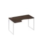 А4 Б4 043 ДР (Дуб ристретто/Белый) Стол эргономичный левый "Классика" на металлокаркасе QUATTRO