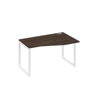 А4 Б4 064 ДР (Дуб ристретто/Белый) Стол эргономичный правый "Техно" на металлокаркасе QUATTRO