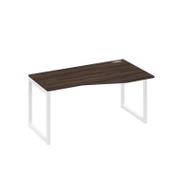 А4 Б4 066 ДР (Дуб ристретто/Белый) Стол эргономичный правый "Техно" на металлокаркасе QUATTRO