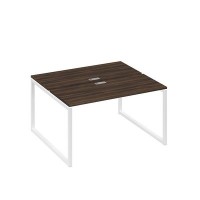 А4 Б4 171 ДР (Дуб ристретто/Белый) Рабочая станция на каркасе QUATTRO столы 2х140