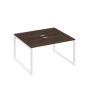 А4 Б4 171 ДР (Дуб ристретто/Белый) Рабочая станция на каркасе QUATTRO столы 2х140