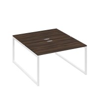 А4 Б4 177 ДР (Дуб ристретто/Белый) Рабочая станция на каркасе QUATTRO столы 2х140