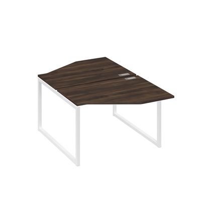 А4 Б4 186 ДР (Дуб ристретто/Белый) Рабочая станция опоры QUATTRO со столами Техно 2х120