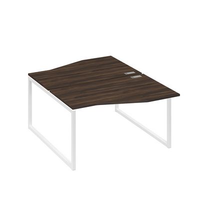 А4 Б4 190 ДР (Дуб ристретто/Белый) Рабочая станция каркас QUATTRO столы 2х140 Техно