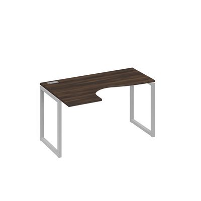 А4 С4 033 ДР (Дуб ристретто/Серый) Стол эргономичный левый "Классика" на металлокаркасе QUATTRO