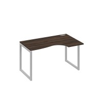 А4 С4 044 ДР (Дуб ристретто/Серый) Стол эргономичный правый "Классика" на металлокаркасе QUATTRO