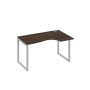 А4 С4 044 ДР (Дуб ристретто/Серый) Стол эргономичный правый "Классика" на металлокаркасе QUATTRO