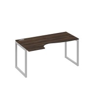 А4 С4 045 ДР (Дуб ристретто/Серый) Стол эргономичный левый "Классика" на металлокаркасе QUATTRO