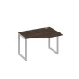 А4 С4 052 ДР (Дуб ристретто/Серый) Стол эргономичный правый "Техно" на металлокаркасе QUATTRO