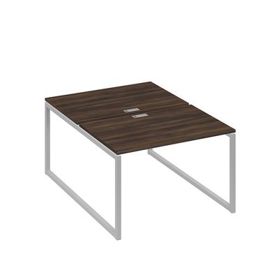 А4 С4 176 ДР (Дуб ристретто/Серый) Рабочая станция на каркасе QUATTRO столы 2х120