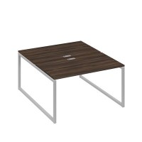 А4 С4 177 ДР (Дуб ристретто/Серый) Рабочая станция на каркасе QUATTRO столы 2х140