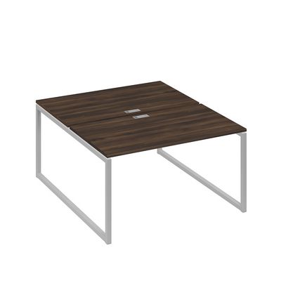 А4 С4 177 ДР (Дуб ристретто/Серый) Рабочая станция на каркасе QUATTRO столы 2х140