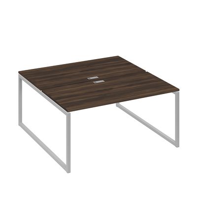 А4 С4 178 ДР (Дуб ристретто/Серый) Рабочая станция на каркасе QUATTRO столы 2х160