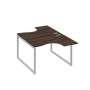 А4 С4 180 ДР (Дуб ристретто/Серый) Рабочая станция опоры QUATTRO столы 2х120 Классика