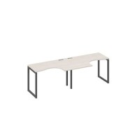 А4 А4 031-2 ДШ (Дуб шамони/Антрацит) Рабочая станция QUATTRO 2х120 столы Классика эргономичные