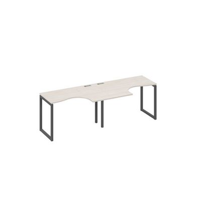 А4 А4 031-2 ДШ (Дуб шамони/Антрацит) Рабочая станция QUATTRO 2х120 столы Классика эргономичные