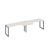 А4 А4 035-2 ДШ (Дуб шамони/Антрацит) Рабочая станция QUATTRO 2х160 столы Классика эргономичные