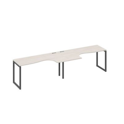 А4 А4 035-2 ДШ (Дуб шамони/Антрацит) Рабочая станция QUATTRO 2х160 столы Классика эргономичные