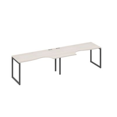 А4 А4 045-2 ДШ (Дуб шамони/Антрацит) Рабочая станция QUATTRO 2х160 столы Классика эргономичные