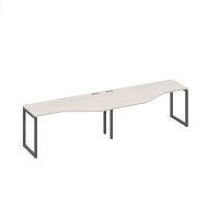 А4 А4 055-2 ДШ (Дуб шамони/Антрацит) Рабочая станция опоры QUATTRO столы Техно 2х160