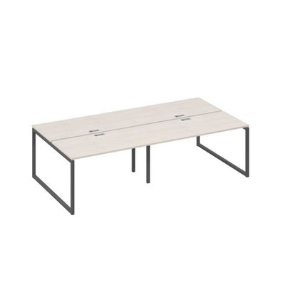 А4 А4 174-2 ДШ (Дуб шамони/Антрацит) Рабочая станция на металлокаркасе QUATTRO 4х140