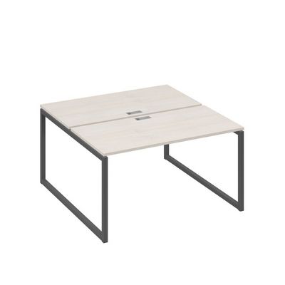 А4 А4 174 ДШ (Дуб шамони/Антрацит) Рабочая станция на каркасе QUATTRO столы 2х140