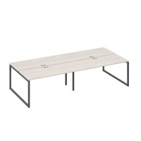 А4 А4 175-2 ДШ (Дуб шамони/Антрацит) Рабочая станция на металлокаркасе QUATTRO 4х160