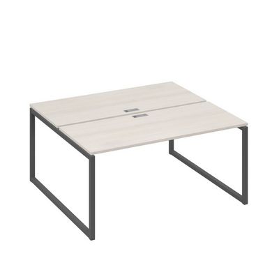 А4 А4 175 ДШ (Дуб шамони/Антрацит) Рабочая станция на каркасе QUATTRO столы 2х160