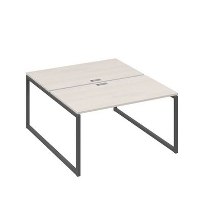 А4 А4 177 ДШ (Дуб шамони/Антрацит) Рабочая станция на каркасе QUATTRO столы 2х140