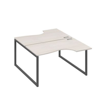 А4 А4 184 ДШ (Дуб шамони/Антрацит) Рабочая станция опоры QUATTRO столы 2х140 Классика