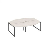 А4 А4 186-2 ДШ (Дуб шамони/Антрацит) Рабочая станция каркас QUATTRO столы 4х120 Техно