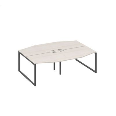 А4 А4 189-2 ДШ (Дуб шамони/Антрацит) Рабочая станция 4х120 столы Техно каркас QUATTRO