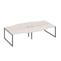 А4 А4 191-2 ДШ (Дуб шамони/Антрацит) Рабочая станция 4х160 столы Техно каркас QUATTRO