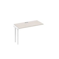 А4 Б4 003-1 ДШ (Дуб шамони/Белый) Секция стола 120 рабочей станции на каркасе QUATTRO