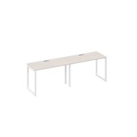 А4 Б4 003-2 ДШ (Дуб шамони/Белый) Рабочая станция 2х120 опоры QUATTRO