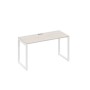 А4 Б4 004 ДШ (Дуб шамони/Белый) Стол письменный на металлокаркасе QUATTRO