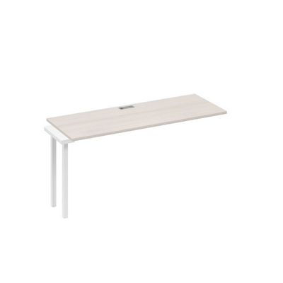 А4 Б4 005-1 ДШ (Дуб шамони/Белый) Секция стола 160 рабочей станции на каркасе QUATTRO