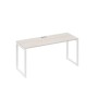 А4 Б4 005 ДШ (Дуб шамони/Белый) Стол письменный на металлокаркасе QUATTRO